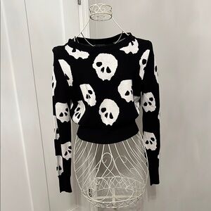 Black and White Skull Sweater